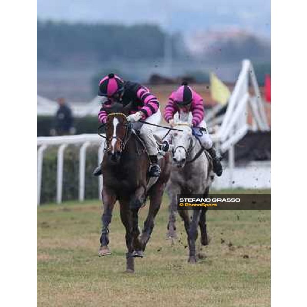 Raffaele Romano and Wan win the 124° Grande Steeple Chase di Roma - Mem.Gen.Mario Argenton Rome, Capannelle racecourse, 19th january 2013 ph.Stefano Grasso