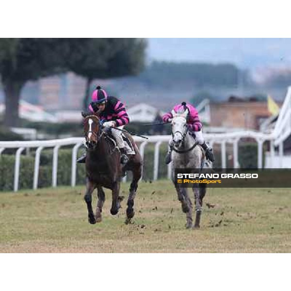 Raffaele Romano and Wan win the 124° Grande Steeple Chase di Roma - Mem.Gen.Mario Argenton Rome, Capannelle racecourse, 19th january 2013 ph.Stefano Grasso