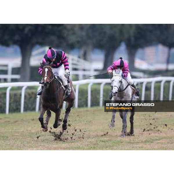 Raffaele Romano and Wan win the 124° Grande Steeple Chase di Roma - Mem.Gen.Mario Argenton Rome, Capannelle racecourse, 19th january 2013 ph.Stefano Grasso