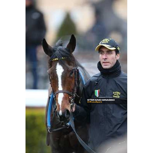 Raffaele Romano and Wan win the 124° Grande Steeple Chase di Roma - Mem.Gen.Mario Argenton Rome, Capannelle racecourse, 19th january 2013 ph.Stefano Grasso