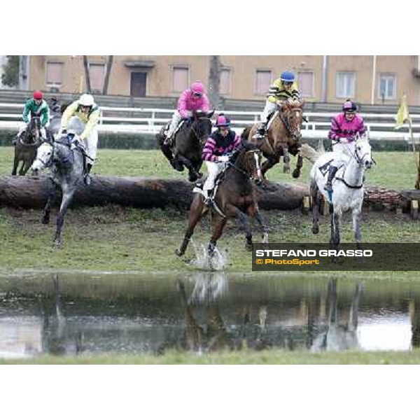 Raffaele Romano and Wan win the 124° Grande Steeple Chase di Roma - Mem.Gen.Mario Argenton Rome, Capannelle racecourse, 19th january 2013 ph.Stefano Grasso