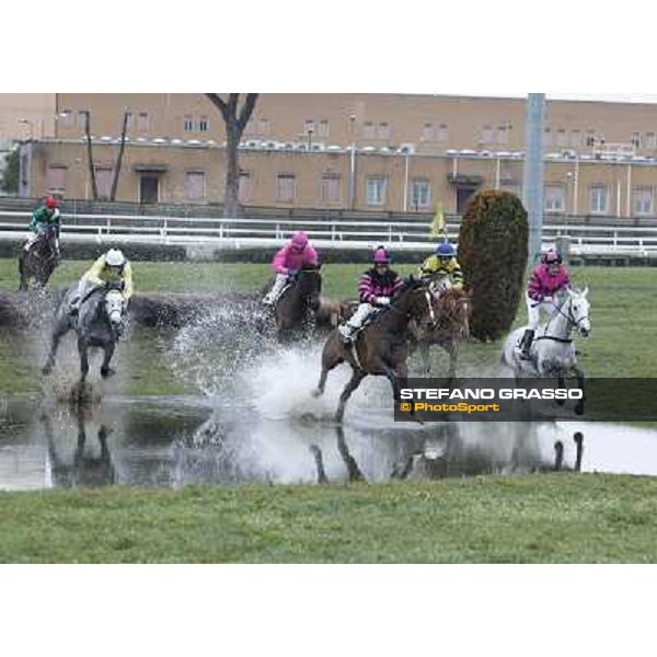 Raffaele Romano and Wan win the 124° Grande Steeple Chase di Roma - Mem.Gen.Mario Argenton Rome, Capannelle racecourse, 19th january 2013 ph.Stefano Grasso