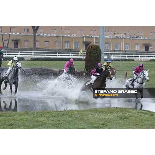 Raffaele Romano and Wan win the 124° Grande Steeple Chase di Roma - Mem.Gen.Mario Argenton Rome, Capannelle racecourse, 19th january 2013 ph.Stefano Grasso