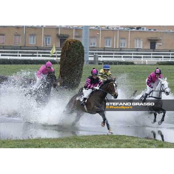 Raffaele Romano and Wan win the 124° Grande Steeple Chase di Roma - Mem.Gen.Mario Argenton Rome, Capannelle racecourse, 19th january 2013 ph.Stefano Grasso