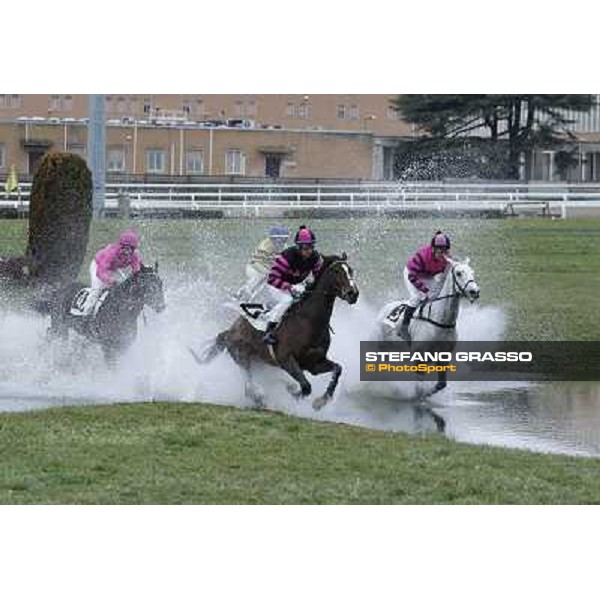 Raffaele Romano and Wan win the 124° Grande Steeple Chase di Roma - Mem.Gen.Mario Argenton Rome, Capannelle racecourse, 19th january 2013 ph.Stefano Grasso