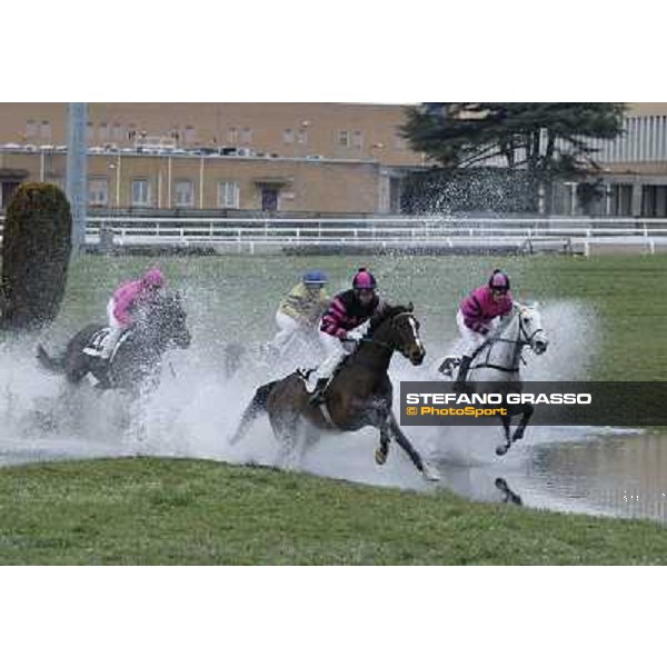 Raffaele Romano and Wan win the 124° Grande Steeple Chase di Roma - Mem.Gen.Mario Argenton Rome, Capannelle racecourse, 19th january 2013 ph.Stefano Grasso