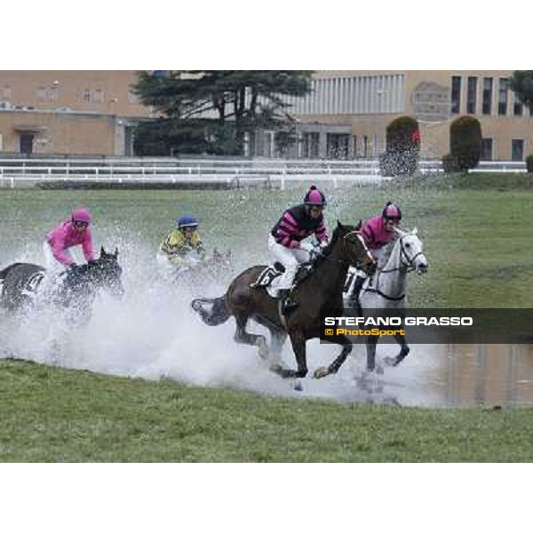 Raffaele Romano and Wan win the 124° Grande Steeple Chase di Roma - Mem.Gen.Mario Argenton Rome, Capannelle racecourse, 19th january 2013 ph.Stefano Grasso