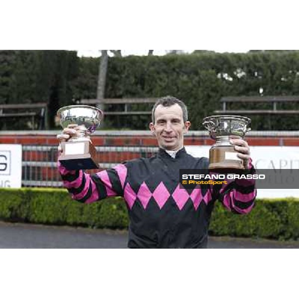 Raffaele Romano and Wan win the 124° Grande Steeple Chase di Roma - Mem.Gen.Mario Argenton Rome, Capannelle racecourse, 19th january 2013 ph.Stefano Grasso