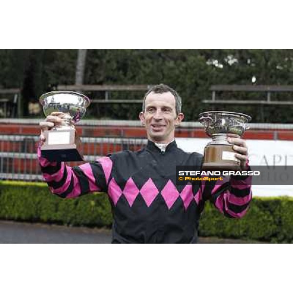 Raffaele Romano and Wan win the 124° Grande Steeple Chase di Roma - Mem.Gen.Mario Argenton Rome, Capannelle racecourse, 19th january 2013 ph.Stefano Grasso