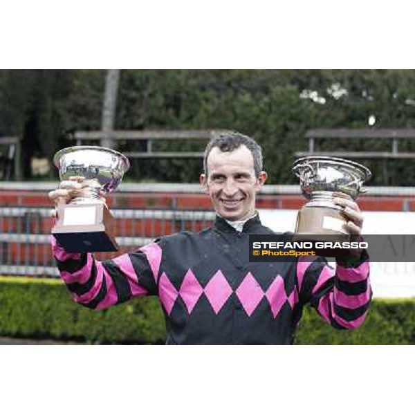 Raffaele Romano and Wan win the 124° Grande Steeple Chase di Roma - Mem.Gen.Mario Argenton Rome, Capannelle racecourse, 19th january 2013 ph.Stefano Grasso