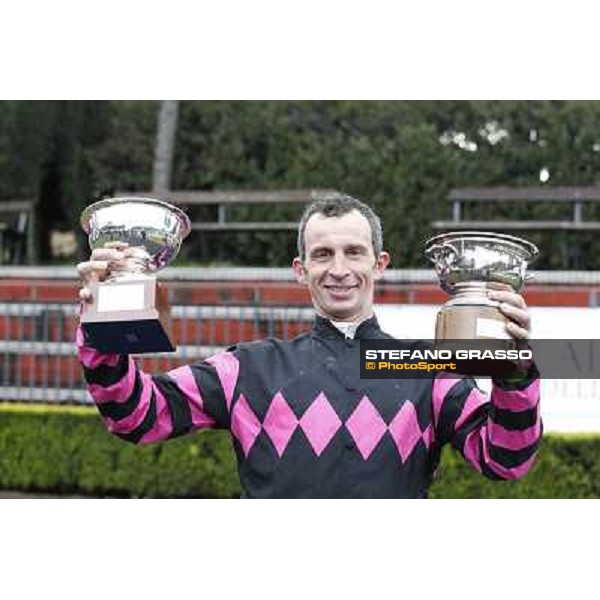 Raffaele Romano and Wan win the 124° Grande Steeple Chase di Roma - Mem.Gen.Mario Argenton Rome, Capannelle racecourse, 19th january 2013 ph.Stefano Grasso