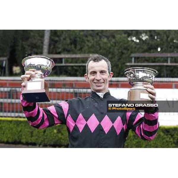 Raffaele Romano and Wan win the 124° Grande Steeple Chase di Roma - Mem.Gen.Mario Argenton Rome, Capannelle racecourse, 19th january 2013 ph.Stefano Grasso
