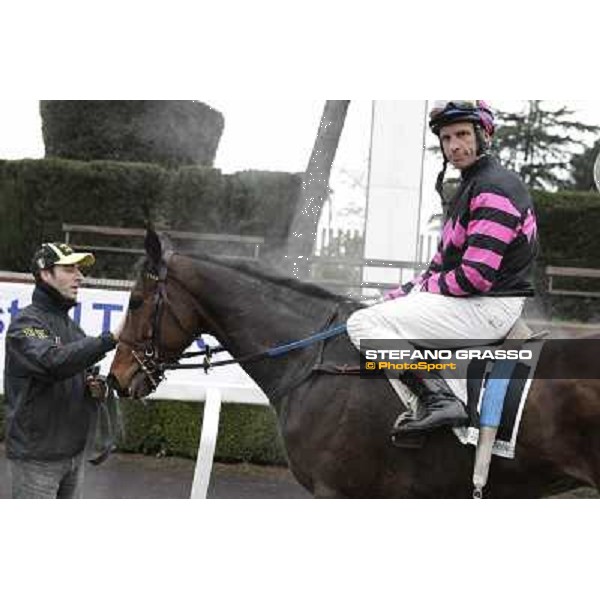 Raffaele Romano and Wan win the 124° Grande Steeple Chase di Roma - Mem.Gen.Mario Argenton Rome, Capannelle racecourse, 19th january 2013 ph.Stefano Grasso