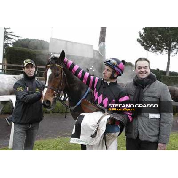 Raffaele Romano and Wan win the 124° Grande Steeple Chase di Roma - Mem.Gen.Mario Argenton Rome, Capannelle racecourse, 19th january 2013 ph.Stefano Grasso