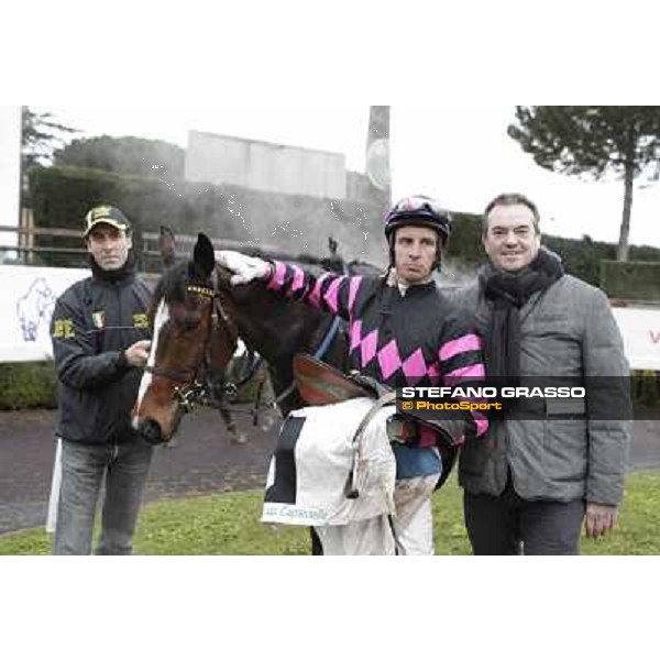 Raffaele Romano and Wan win the 124° Grande Steeple Chase di Roma - Mem.Gen.Mario Argenton Rome, Capannelle racecourse, 19th january 2013 ph.Stefano Grasso