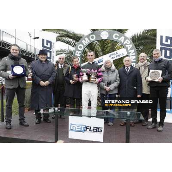 Raffaele Romano and Wan win the 124° Grande Steeple Chase di Roma - Mem.Gen.Mario Argenton Rome, Capannelle racecourse, 19th january 2013 ph.Stefano Grasso