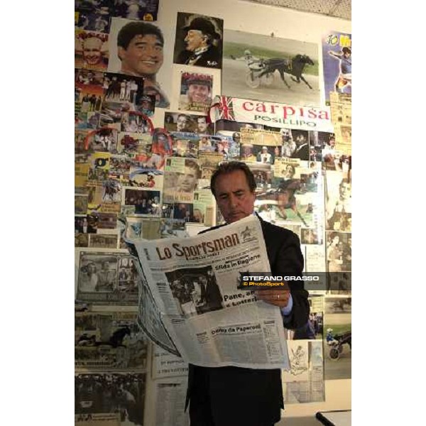 Salvio Cervone in his studio at Agnano racetrack Napoli, 8th may 2005 ph. Stefano Grasso