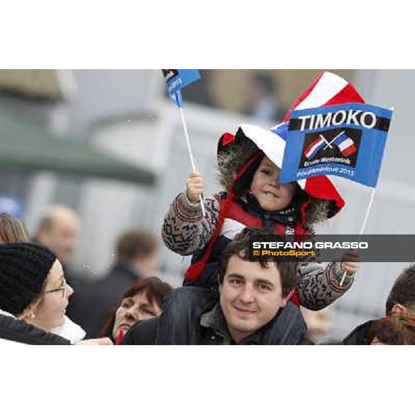 Racegoers and supporters 92° Grand Prix d\'Amerique Paris - Vincennes racecourse,27th january 2013 ph.Stefano Grasso