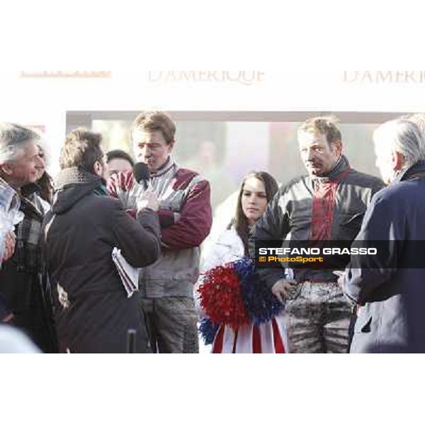 Frank Nivard and Jean Philip Dubois 92° Grand Prix d\'Amerique Paris - Vincennes racecourse,27th january 2013 ph.Stefano Grasso