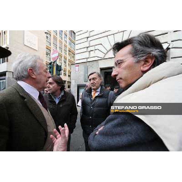 Manifestazione delle Categorie Ippiche davanti al Ministero dell\'Economia e delle Finanze Roma, 1 febbraio 2013 ph.Stefano Grasso