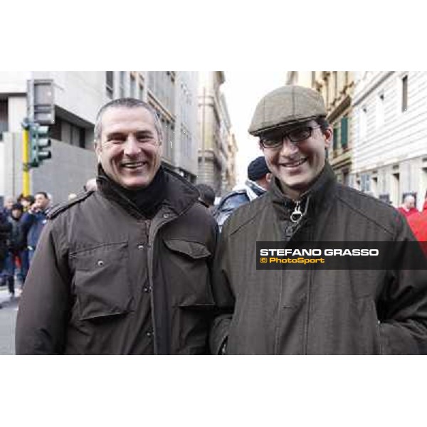 Manifestazione delle Categorie Ippiche davanti al Ministero dell\'Economia e delle Finanze Roma, 1 febbraio 2013 ph.Stefano Grasso