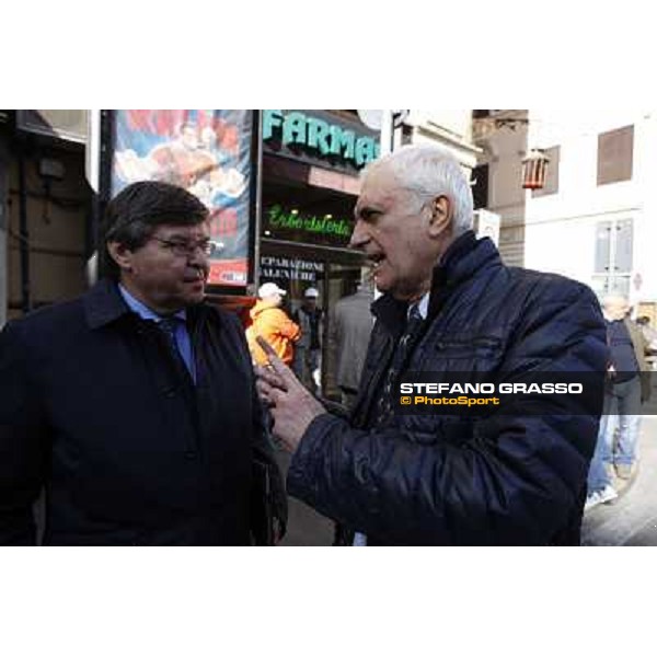 Manifestazione delle Categorie Ippiche davanti al Ministero dell\'Economia e delle Finanze Roma, 1 febbraio 2013 ph.Stefano Grasso