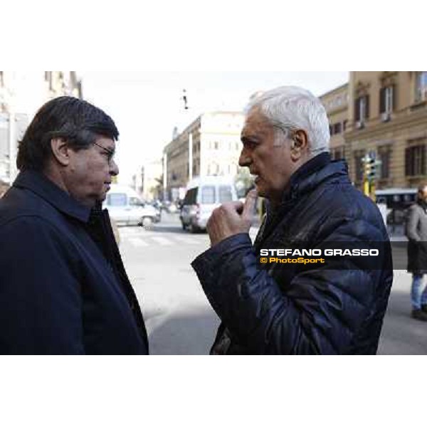 Manifestazione delle Categorie Ippiche davanti al Ministero dell\'Economia e delle Finanze Roma, 1 febbraio 2013 ph.Stefano Grasso