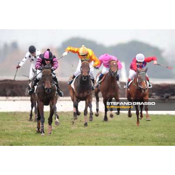 Josef Bartos and Wet and Wild win the Premio Neni da Zara Rome, Capannelle racecourse, 1st march 2013 ph.Stefano Grasso
