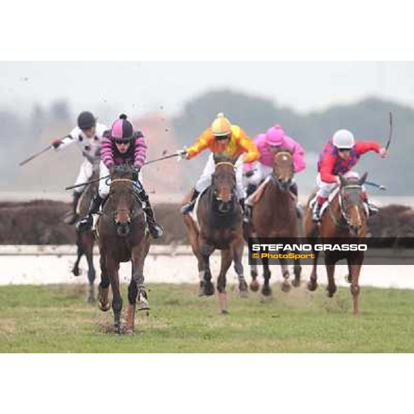 Josef Bartos and Wet and Wild win the Premio Neni da Zara Rome, Capannelle racecourse, 1st march 2013 ph.Stefano Grasso