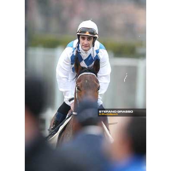 Noble Hacky and Fabio Branca after winning the Premio Matahawk Rome, Capannelle racecourse, 1st march 2012 ph.Stefano Grasso