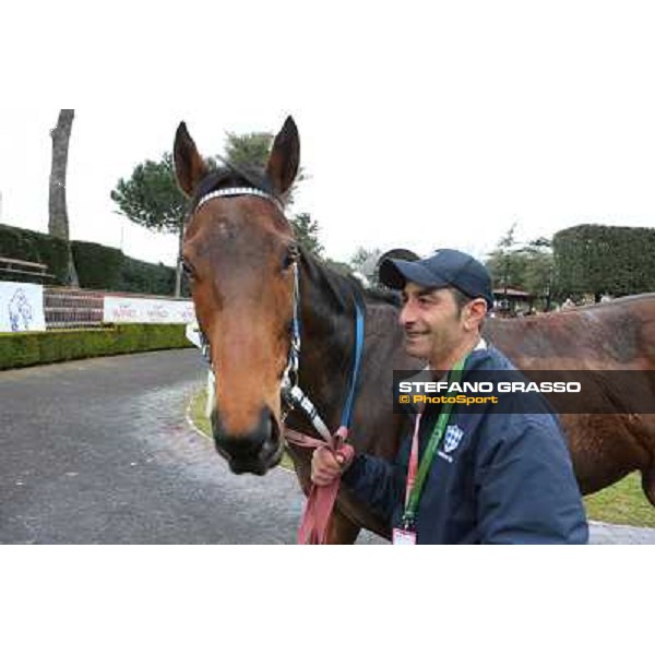 Noble Hacky after winning the Premio Matahawk Rome, Capannelle racecourse, 1st march 2012 ph.Stefano Grasso