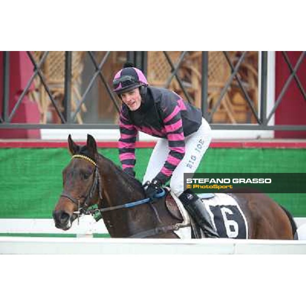 Josef Bartos on Wet and Wild Rome, Capannelle racecourse, 1st march 2013 ph.Stefano Grasso