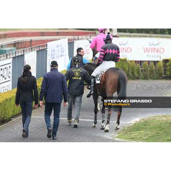 Paolo Favero,Josef Bartos and Wet and Wild Rome, Capannelle racecourse, 1st march 2013 ph.Stefano Grasso