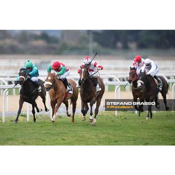 Gabriele Bietolini and Shirley\'s Kitten win the Premio Ceprano Rome, Capannelle racecourse, 10th march 2013 ph.Stefano Grasso