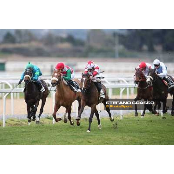 Gabriele Bietolini and Shirley\'s Kitten win the Premio Ceprano Rome, Capannelle racecourse, 10th march 2013 ph.Stefano Grasso