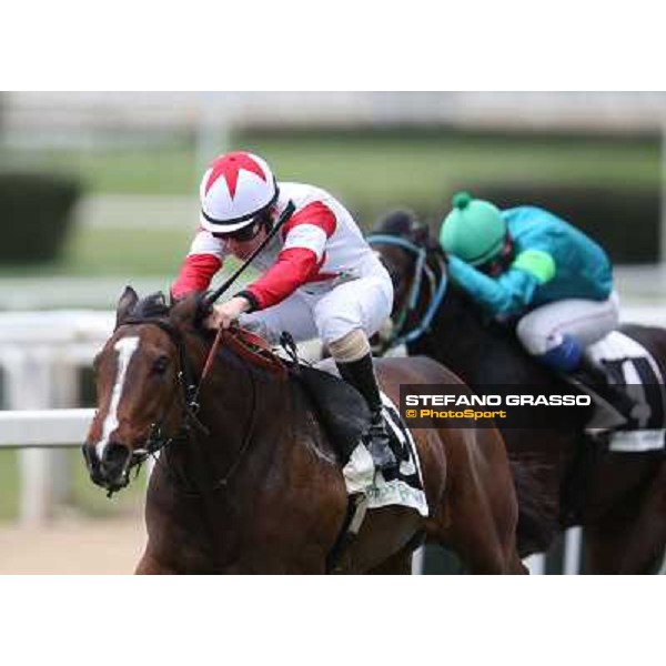 Gabriele Bietolini and Shirley\'s Kitten win the Premio Ceprano Rome, Capannelle racecourse, 10th march 2013 ph.Stefano Grasso