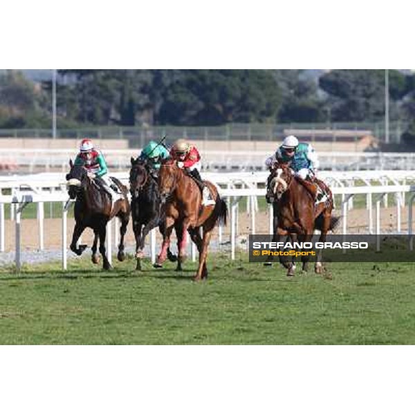 Salvatore Sulas and Teixidor win the Premio Sirlad Rome, Capannelle racecourse, 10th march 2013 ph.Stefano Grasso