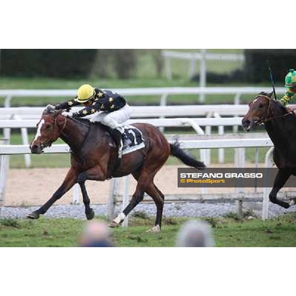 Gabriele Bietolini and Best Tango win the Premio Arconte Rome, Capannelle racecourse, 10th march 2013 ph.Stefano Grasso
