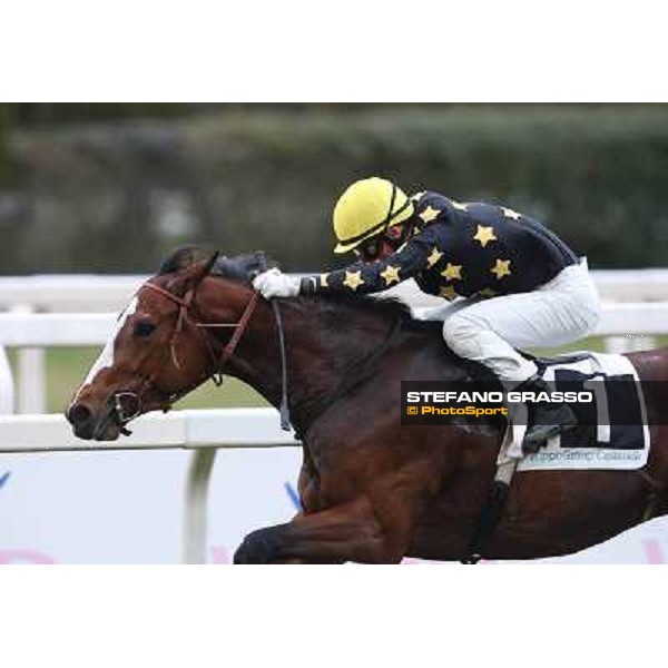 Gabriele Bietolini and Best Tango win the Premio Arconte Rome, Capannelle racecourse, 10th march 2013 ph.Stefano Grasso