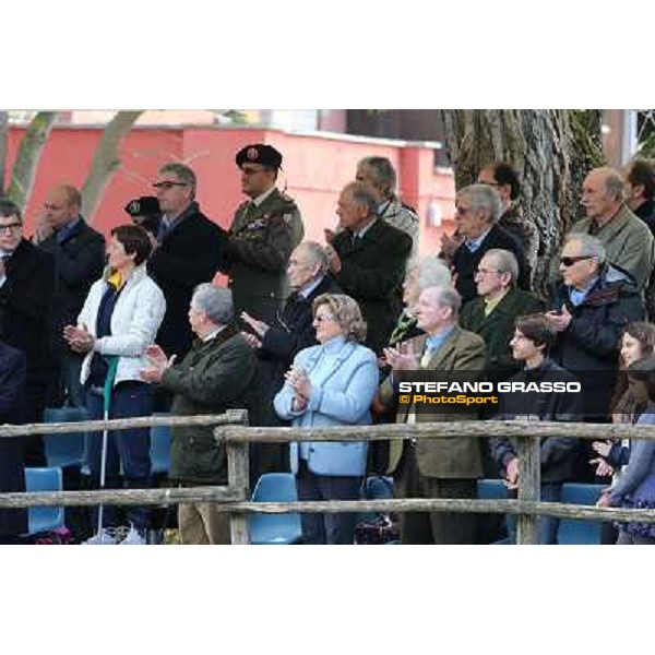 I festeggiamenti in onore del Generale Piero D\'Inzeo per i suoi 90 anni presso la Società Ippica Romana. Roma, 10 marzo 2013 ph.Stefano Grasso
