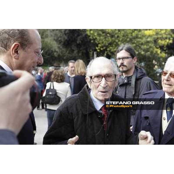 I festeggiamenti in onore del Generale Piero D\'Inzeo per i suoi 90 anni presso la Società Ippica Romana. Roma, 10 marzo 2013 ph.Stefano Grasso