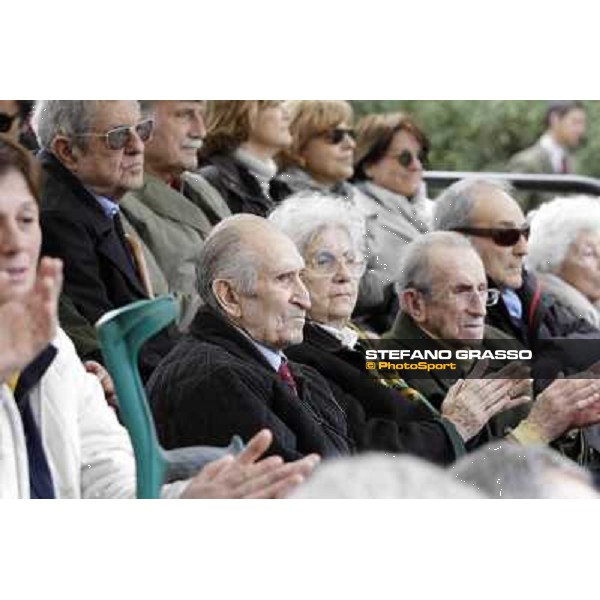 I festeggiamenti in onore del Generale Piero D\'Inzeo per i suoi 90 anni presso la Società Ippica Romana. Roma, 10 marzo 2013 ph.Stefano Grasso
