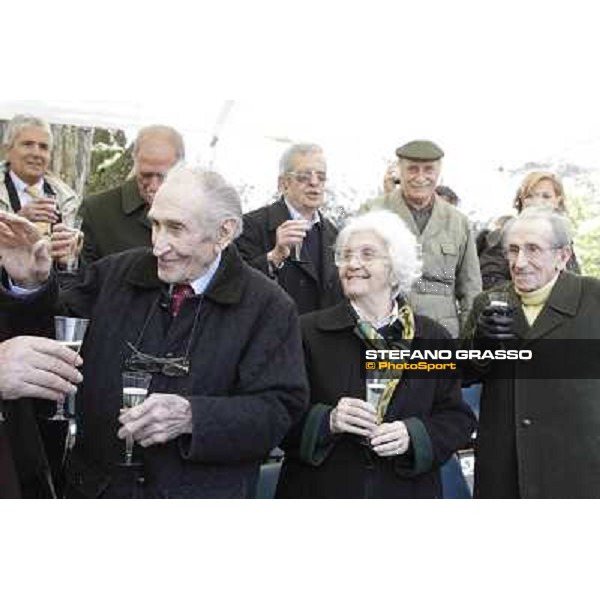 I festeggiamenti in onore del Generale Piero D\'Inzeo per i suoi 90 anni presso la Società Ippica Romana. Roma, 10 marzo 2013 ph.Stefano Grasso