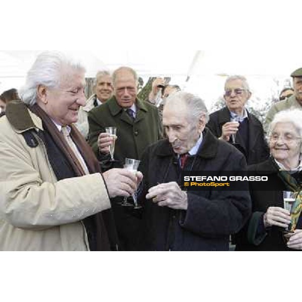 I festeggiamenti in onore del Generale Piero D\'Inzeo per i suoi 90 anni presso la Società Ippica Romana. Roma, 10 marzo 2013 ph.Stefano Grasso