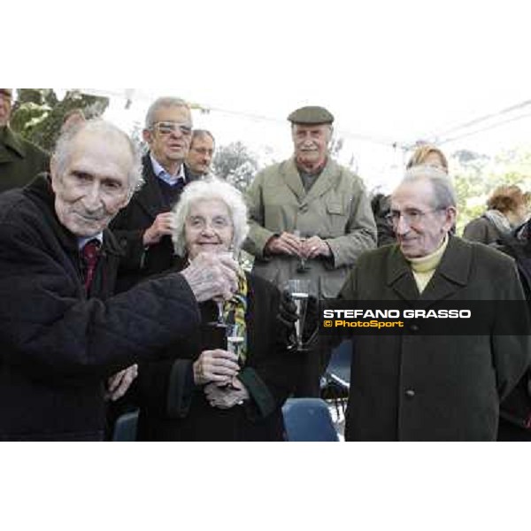 I festeggiamenti in onore del Generale Piero D\'Inzeo per i suoi 90 anni presso la Società Ippica Romana. Roma, 10 marzo 2013 ph.Stefano Grasso