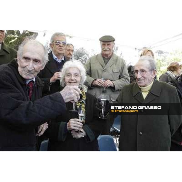 I festeggiamenti in onore del Generale Piero D\'Inzeo per i suoi 90 anni presso la Società Ippica Romana. Roma, 10 marzo 2013 ph.Stefano Grasso