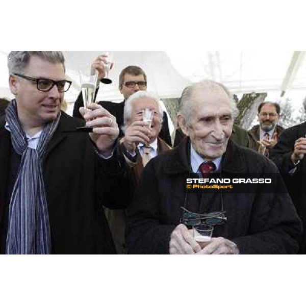 I festeggiamenti in onore del Generale Piero D\'Inzeo per i suoi 90 anni presso la Società Ippica Romana. Roma, 10 marzo 2013 ph.Stefano Grasso