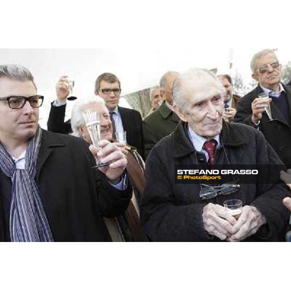 I festeggiamenti in onore del Generale Piero D\'Inzeo per i suoi 90 anni presso la Società Ippica Romana. Roma, 10 marzo 2013 ph.Stefano Grasso