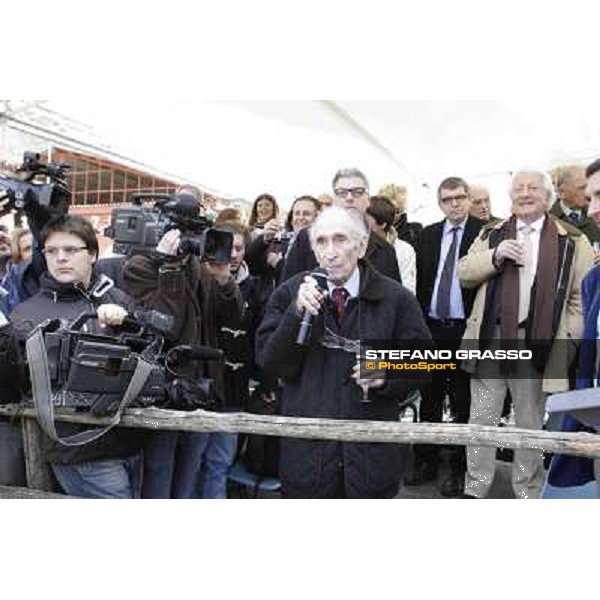 I festeggiamenti in onore del Generale Piero D\'Inzeo per i suoi 90 anni presso la Società Ippica Romana. Roma, 10 marzo 2013 ph.Stefano Grasso