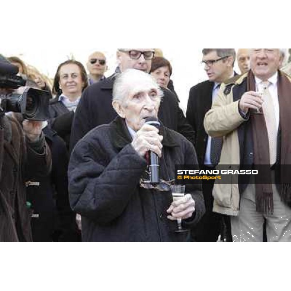 I festeggiamenti in onore del Generale Piero D\'Inzeo per i suoi 90 anni presso la Società Ippica Romana. Roma, 10 marzo 2013 ph.Stefano Grasso